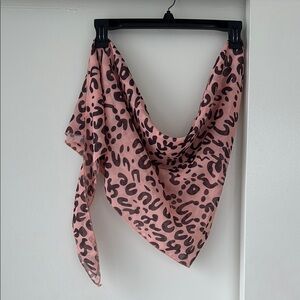 Peach and Black Patterned Sarong